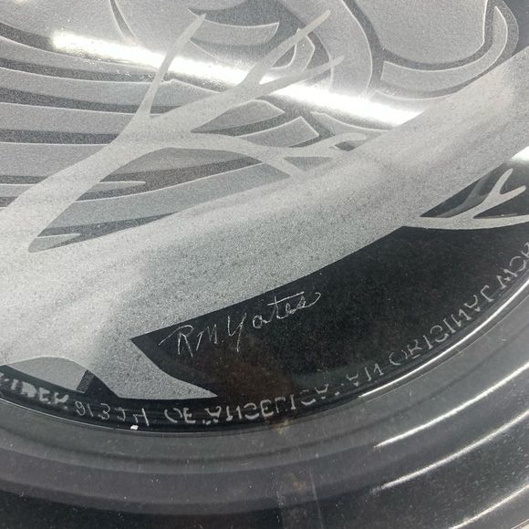 Art Nouveau ANGELICA Michael Yates Country Ladies Morgantown Lead Crystal Plate - Picture 7 of 7